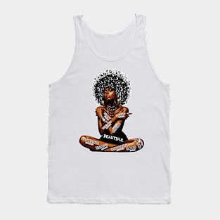 Black Woman Strong Bold Smart Successful Unique and Talent Enough Tank Top